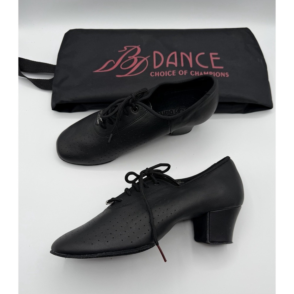 Brand New BD Dance T1-B Women's Practice Dance Shoes Size 7.5 Black Leather